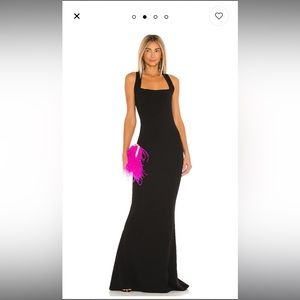 Revolve Viva 2way gown in black. NWT